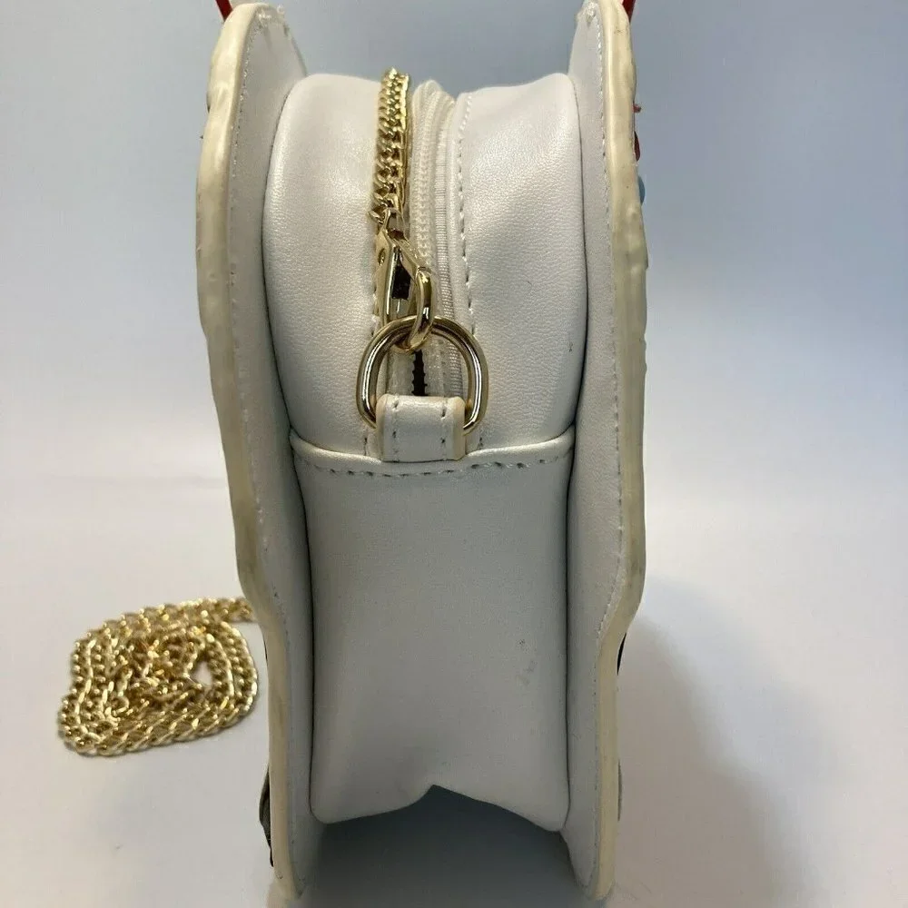 Hannah Banana Fun Cupcake Crossbody Pink Black White Gold‎ Chain Handbag …